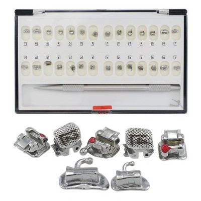 Dental Orthodontic Metal Self Ligating Brackets Braces Roth 022 3 Hook DAMON Q