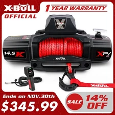 X-BULL Electric Winch 14500LB 12V Synthetic Rope Jeep Truck Winch WirelessRemote