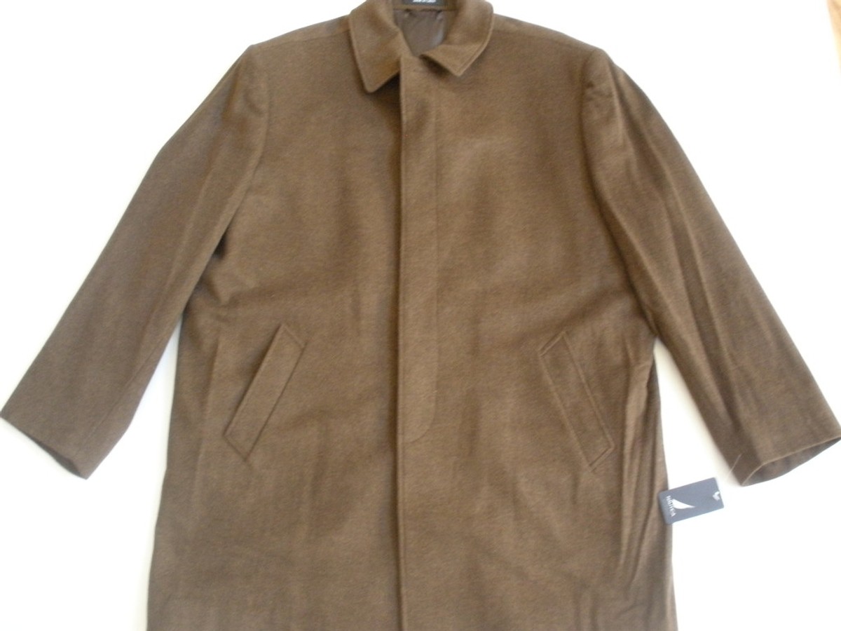 Manteau Homme Nautica - Laine Mélangée - Taille 48L - Marron - Neuf Avec Étiquettes