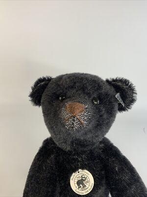 STEIFF Teddy Bear 1908 Replica Black Growler Ear Button STEIFF Teddy Bear 1908 Replica Black Growler Ear Button