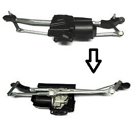 Mecanisme d'essuie glace avec moteur avant pour Opel Astra II G de 1998 à 2006
