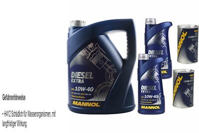 7L Motoröl MANNOL SAE 10W-40 DIESEL EXTRA 2x MANNOL Leak-Stop ADDITIV
