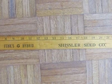 36" WOOD MEASURER 1950'S FUNK'S G SHISSLER SEED ELMWOOD PH 3311 NO SHIPPING