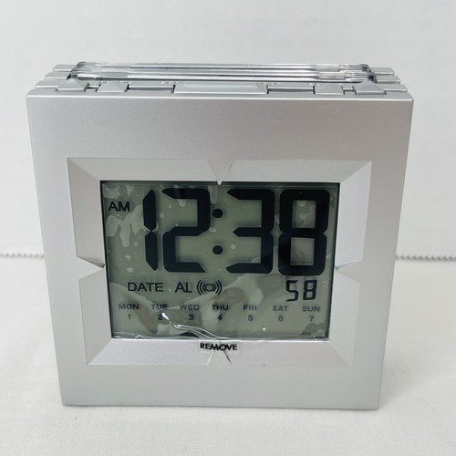 LCD Alarm Clock Photo Frame Snooze Date Display Light 12/24 Hour Format - Picture 2 of 12