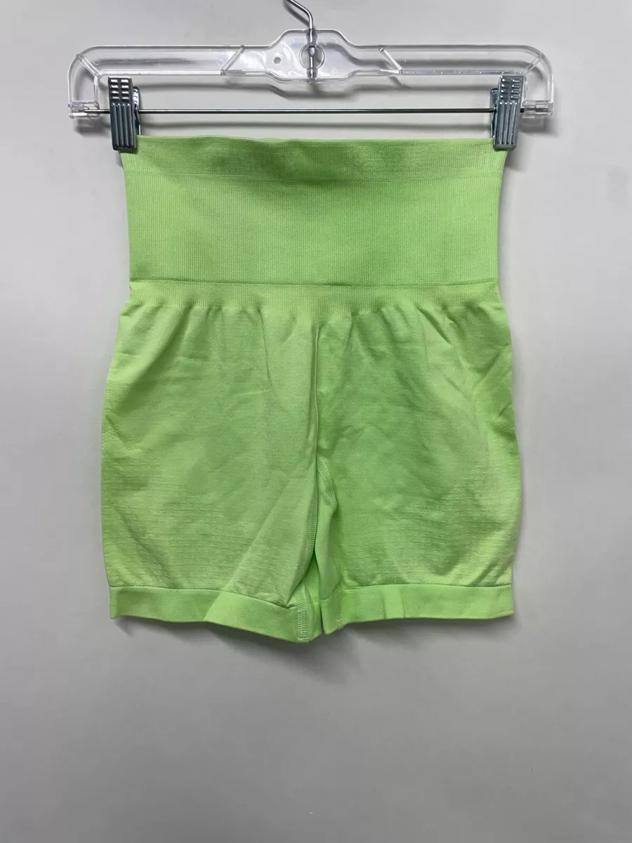 Gymshark Womens S Apex Seamless Short Light Green High Rise