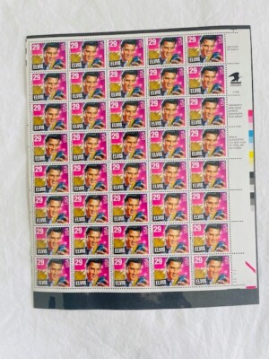 USPS 1992 Elvis Presley Stamps Rock & Roll -Full Sheet of 40 - 29 Cent ...