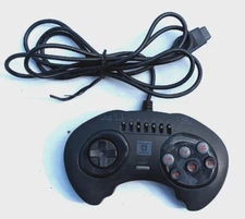 High Frequency Turbo Slow Motion Controller for Sega Genesis Black Gamepad USED