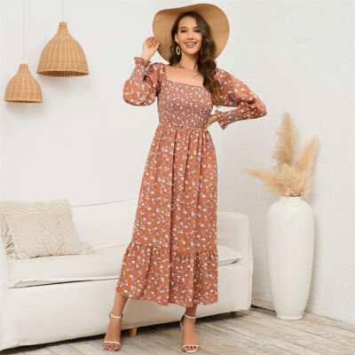 slim fit dress slacks PRETTYGARDEN Women's Fall Fashion Long Sleeve Maxi Dress Ribbed Knit B main image 1