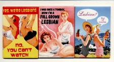 Lesbian Girl power Woman fridge Magnet 3pc Set Refrigerator lgbtq
