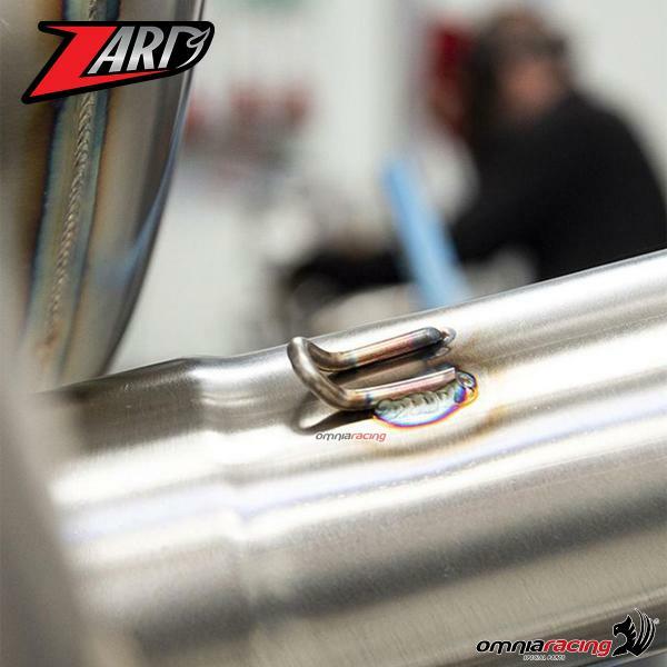 Zard 2 exhaust black steel racing with black heat shield Triumph