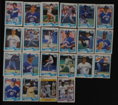 1990 Fleer Toronto Blue Jays Team Set of 22 Baseball Cards Missing 4 Cards