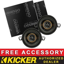 KICKER 51KSC3504 CAR AUDIO 3.5" 2-WAY KS SPEAKERS W/SOUND DEADENING KIT PAIR