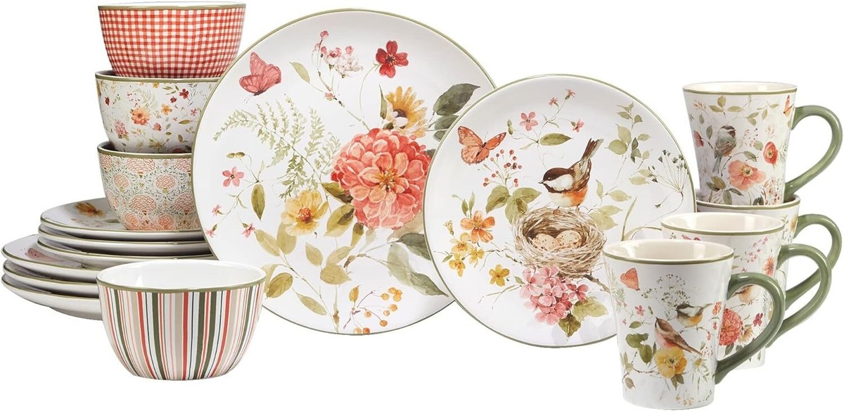 Certified International Nature's Song 16 Piece Dinnerware Set
