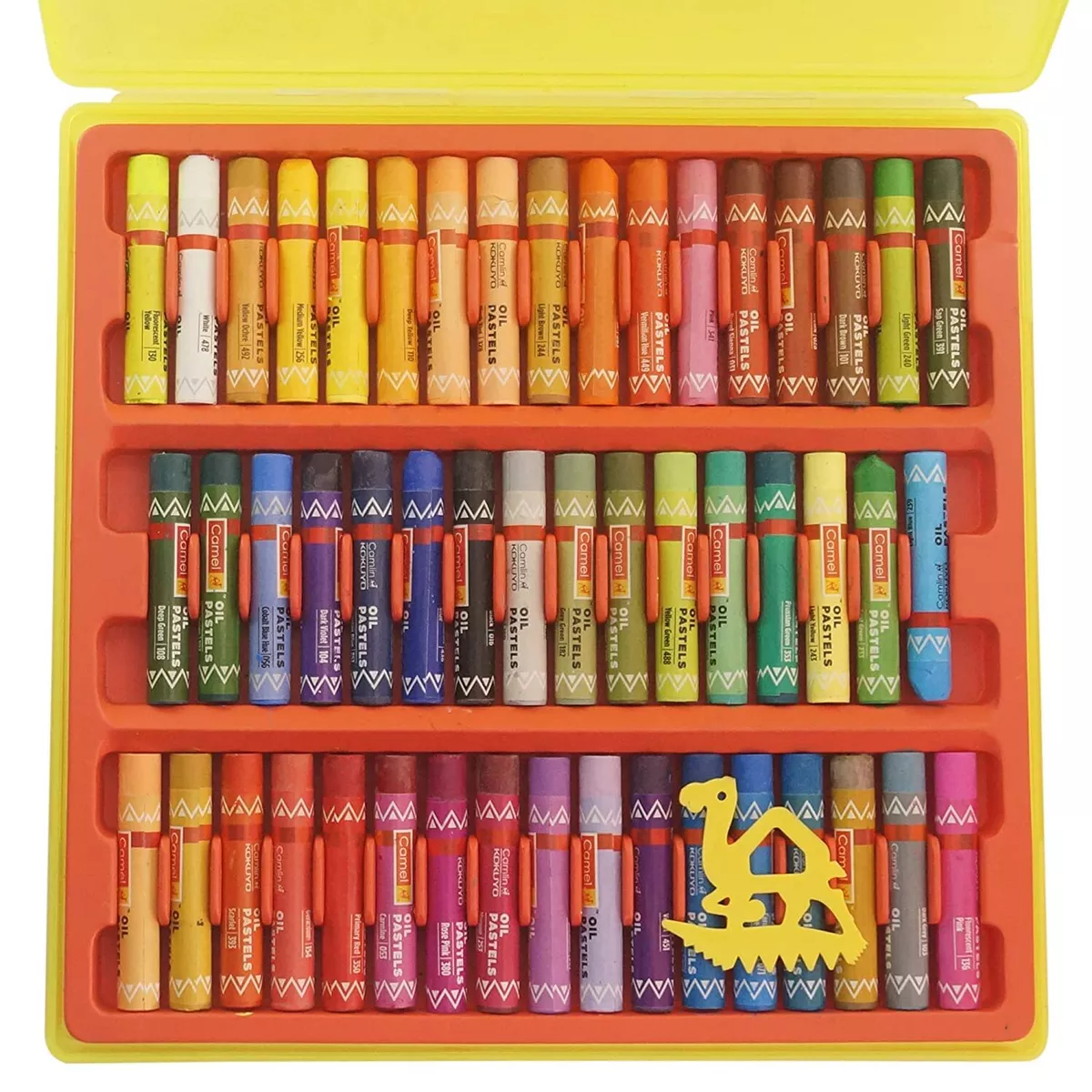 Camlin Kokuyo Oil Pastel Crayons Color 50 Shades Assorted Colours Plastic  Box