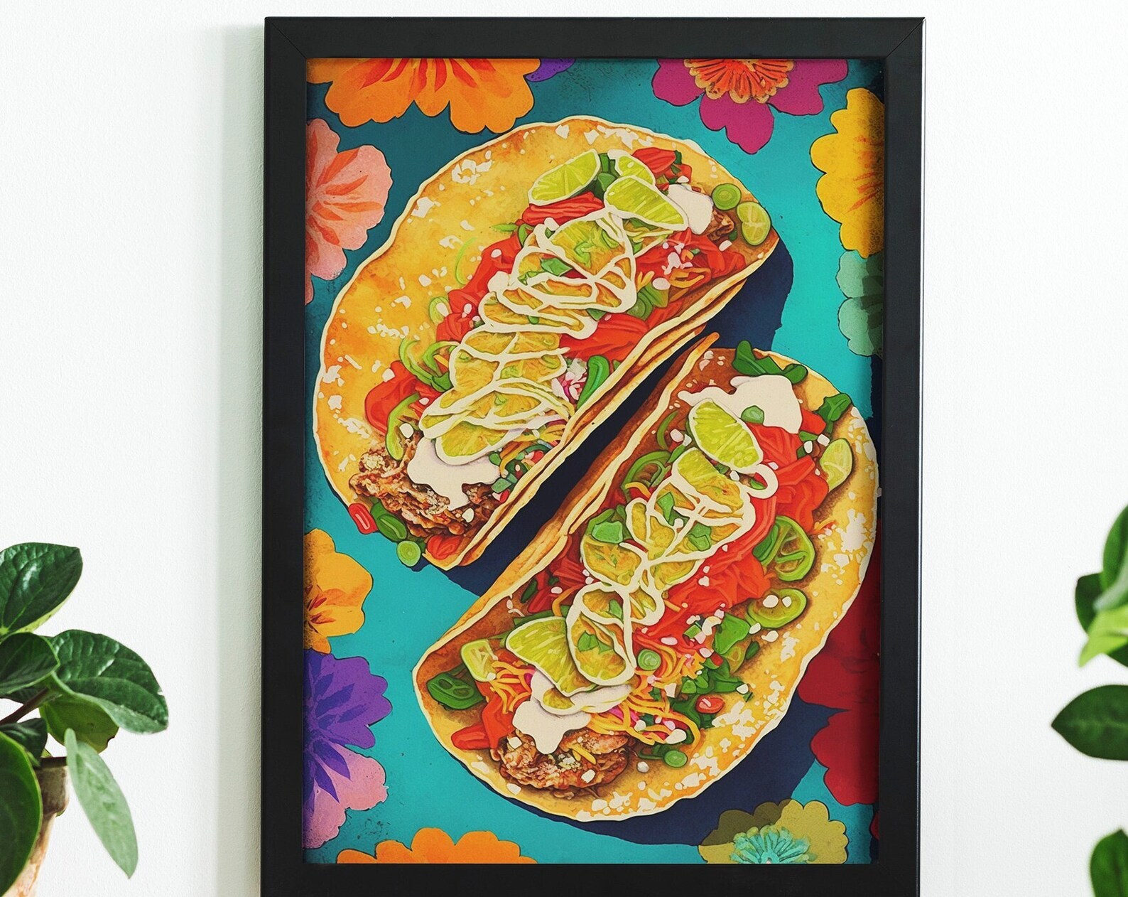 Street Tacos Artwork Print At Home Wall Art Wall Art Print Instant Art