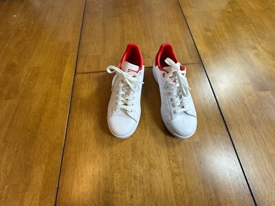 Adidas Stan Smith White / Red  Tennis Shoes Size 5.5  Athletic Shoes EUC