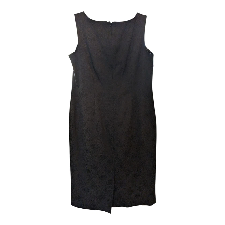 Vestido Jones Studio Mujer Talla 10 Negro Floral Forrado Sin Mangas Sexy Carrera Core Foto 2 de 4