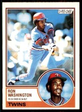 1983 O-Pee-Chee Set Break #27 Ron Washington Minnesota Twins
