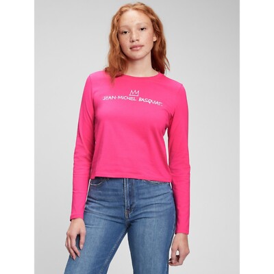 Gap X Jean-Michel Basquiat Graphic Womens Long Sleeve T-Shirt, NWT, Size S