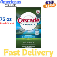 Cascade Complete Powder Dishwasher Detergent, Fresh Scent 75 oz White Pack Of 1 