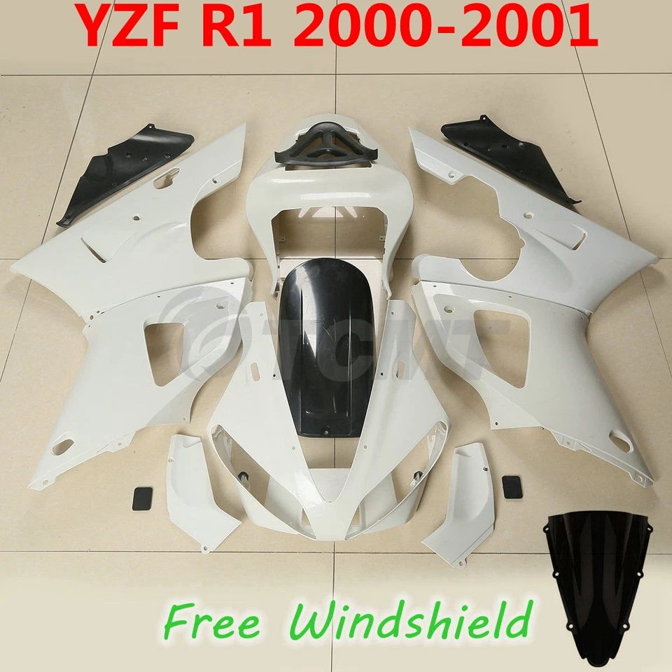 Kit de carrocería de carenado sin pintar apto para Yamaha YZF R1 YZF-R1 1998-2019 1999 2000 Foto 2 de 4