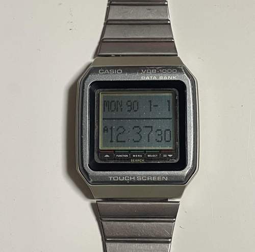 Casio Data Bank VDB 1000 Touch Screen Rare Collector Model Vintage Watch Used