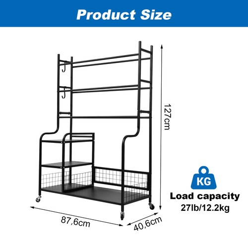 4 Tire Disc Golf Rack Discs Shoes Storage Shelf W/wheel Disc Station - Picture 2 of 9