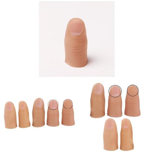5Pcs Silicone Fake Thumbs Finger Magic Trick Thumb Tip Show Prop Prank Toys NEW - Picture 10 of 10