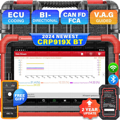 2024 LAUNCH X431 CRP919X BT PRO Bidirectional Car Diagnostic Scanner Key Coding