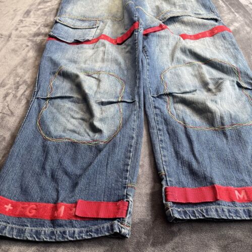 Vintage Girbaud Jeans Shuttle Band Cargo Baggy Y2K Rave Größe 42 - Bild 2 von 9