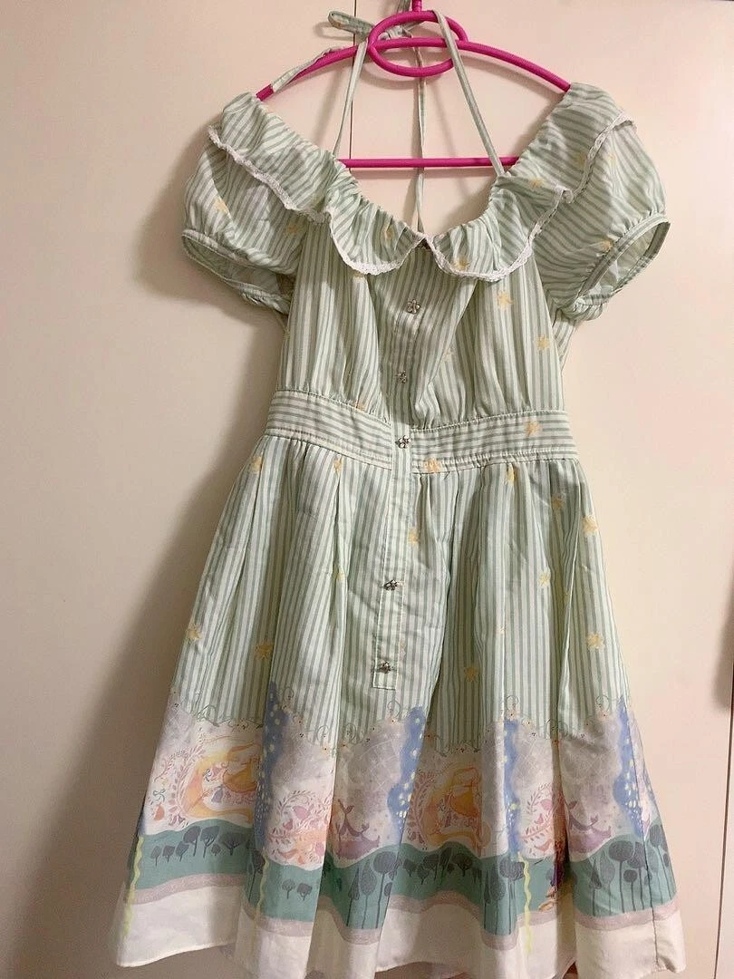 UNDERCOVER Abito Secret Honey Disney Rapunzel pezzo unico taglia Free righe spalle scoperte donna