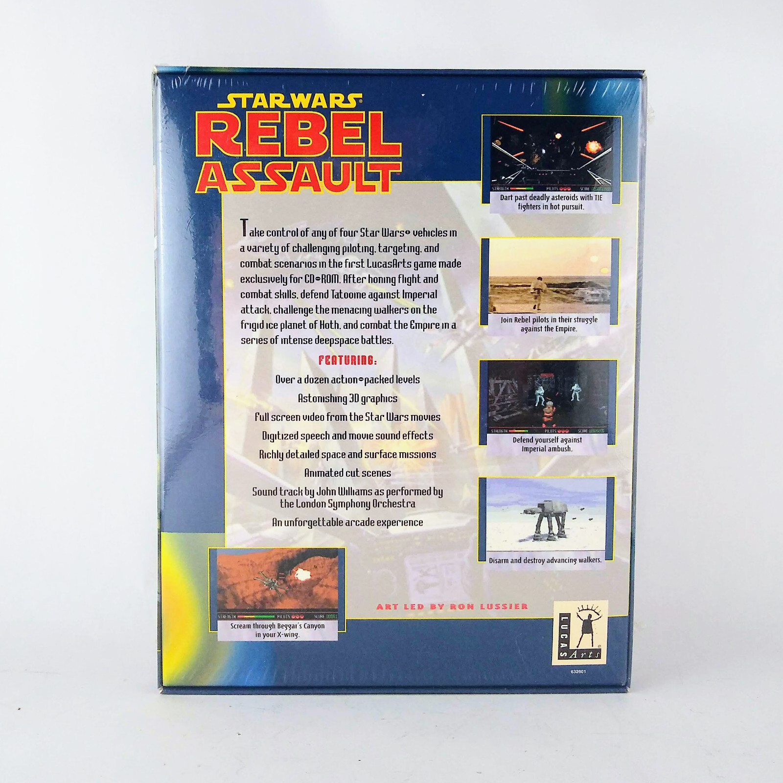 Jeu PC Star Wars: Rebel Assault - Boîte Big Box Vintage En Très Bon état