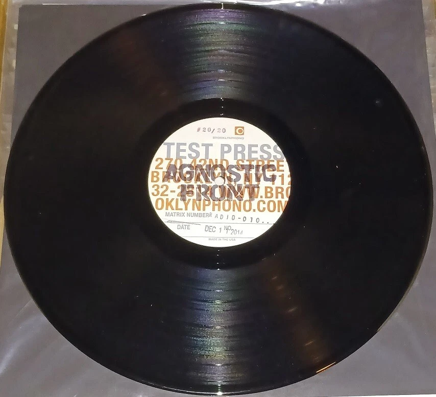 AGNOSTIC FRONT No One Rules LP Test Press #20/20 RARE Madball Abused Antidote NY - Image 4 of 4