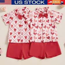 Baby Boys Summer Clothes Set Button Down Shirt Shorts Outfits Toddler Clothing