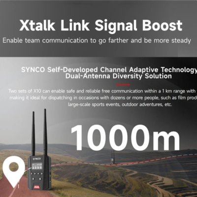 SYNCO XTALK Link Signal Boost for Xtalk X9 X10 Wireless Intercom