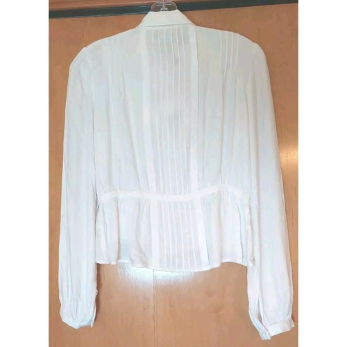 NEW! Dsquared2 White Blouse Ruffle Hem Button Down Long Sleeve Top Girls Sz 16 - Picture 2 of 12