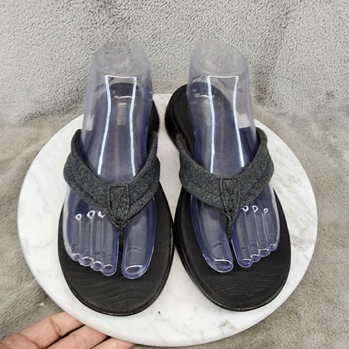 Skechers Shoes Womens Size 8 Black Slip On Sandals *GUC* - Picture 3 of 11