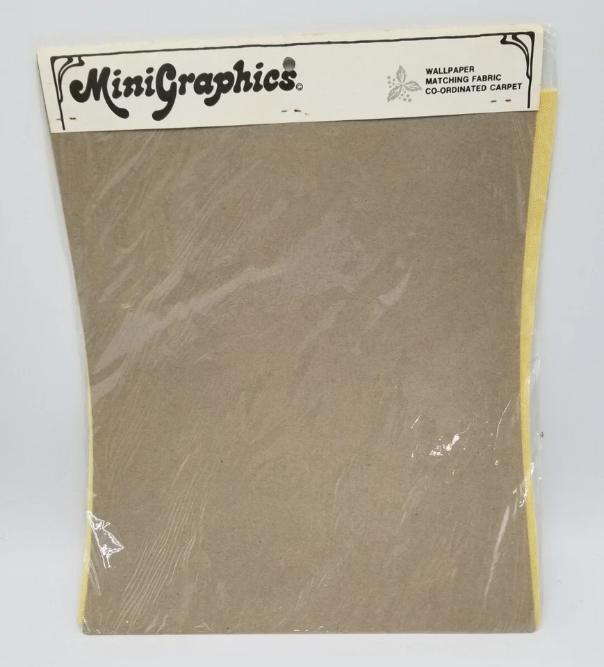 MINI Graphics Dollhouse Miniatures 12" x 14" CARPET #6143C Yellow 1/12 Scale New - Image 4 of 4