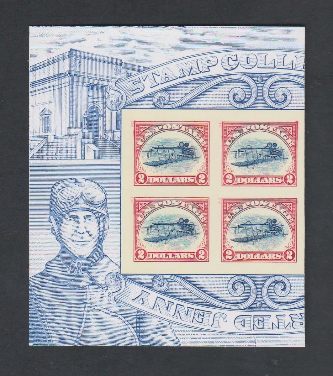 2013 US Imperf Inverted Jenny $2 Block PARTIAL Pane of 4 4806b NDC