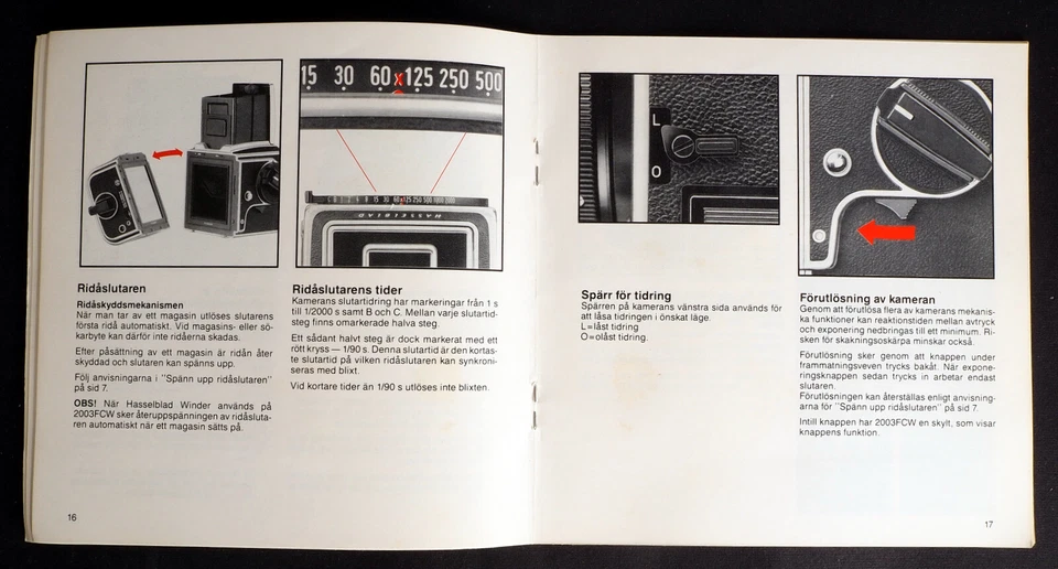 Original Hasselblad 2003FCW 2000FCW Camera User Manual (S) 1988 Edition - Image 4 of 4