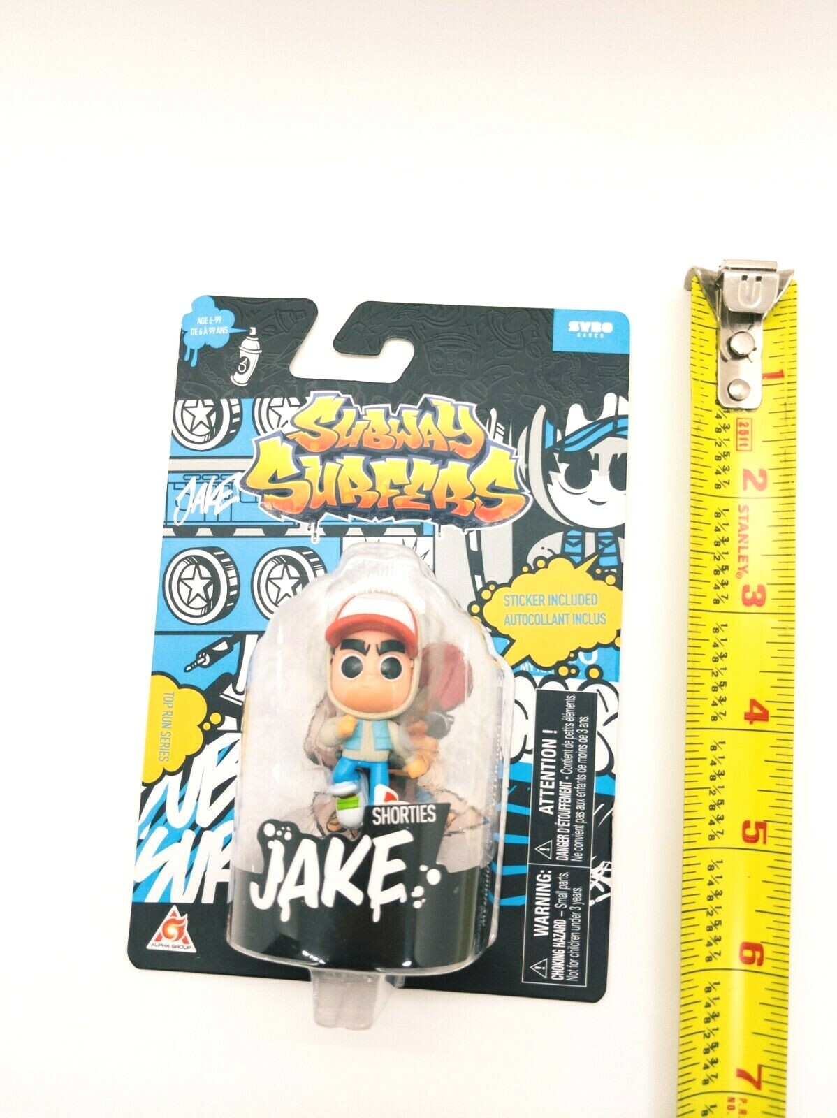 SUBWAY SURFERS SHORTIES RUNNING JAKE FIGURE WITH STICKER BRAND NEW