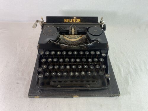 Rare Machine à écrire Bajnok Portable De 1930 Excellent état + Ruban Neuf - Photo 1/9