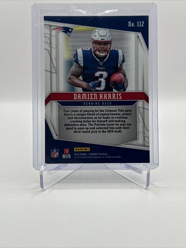 2019 PANINI PHOENIX DAMIEN HARRIS Rc #112 ROOKIE WHITE SHIMMER PRIZMS SP TO /20 - Picture 7 of 8