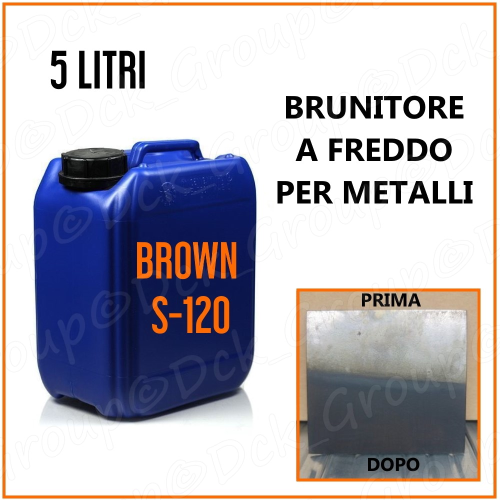 Brunitore a Freddo per Brunire Armi Acciaio Parti Ferro Metallo Brown S120 5 lt - Foto 1 di 2