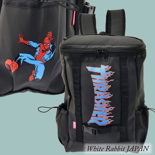Thrasher Logo Square Backpack Black 
