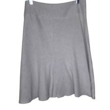 Nic Zoe Midi Skirt Womens Size 10 Gray Linen Blend Lightweight Casual Wear