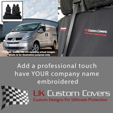 Renault Trafic -2011 Tailored Front Seat Covers Inc Embroidery 430 Bem