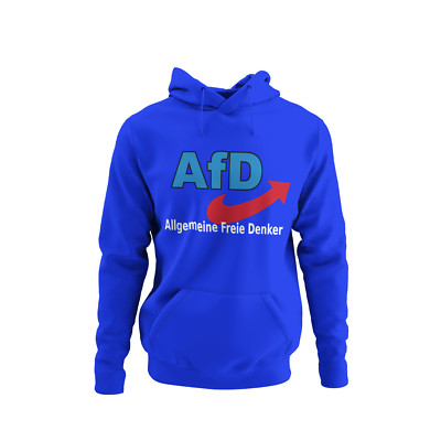 Spruch AFD Allgemeine Freie Denker Politik Demo Herren Hoodie Blau