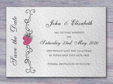 10 Wedding Save the Date / Save the Evening Invitations Cards with envelopes