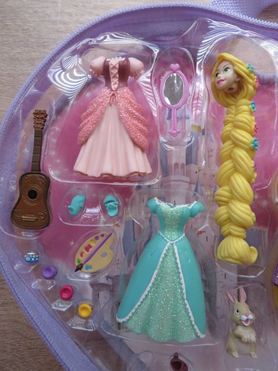 Rare Disney Parks RAPUNZEL Princess Fashion Set TANGLED Polly Pocket Style  Dolls